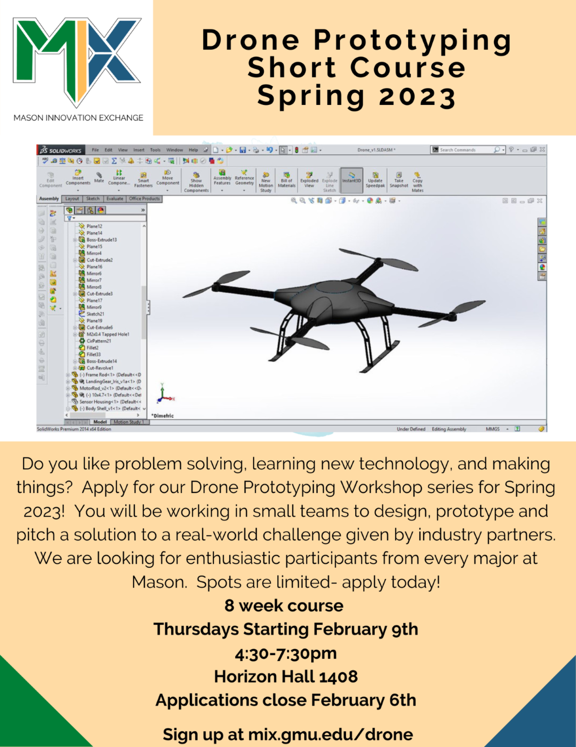 Drone workshop informational flyer